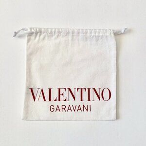 Valentino Garavani Dust Bag White Red Pouch Drawstring Storage Gift Chic Luxury